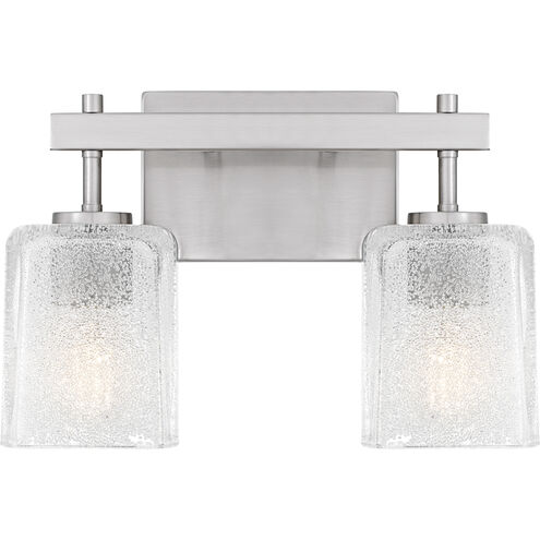 Brenthouse 2 Light 13.5 inch Brushed Nickel Bath Light Wall Light, Medium