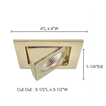 Signature 12V Halogen 3.25 inch Polished Brass Undercabinet Recessed Lighting