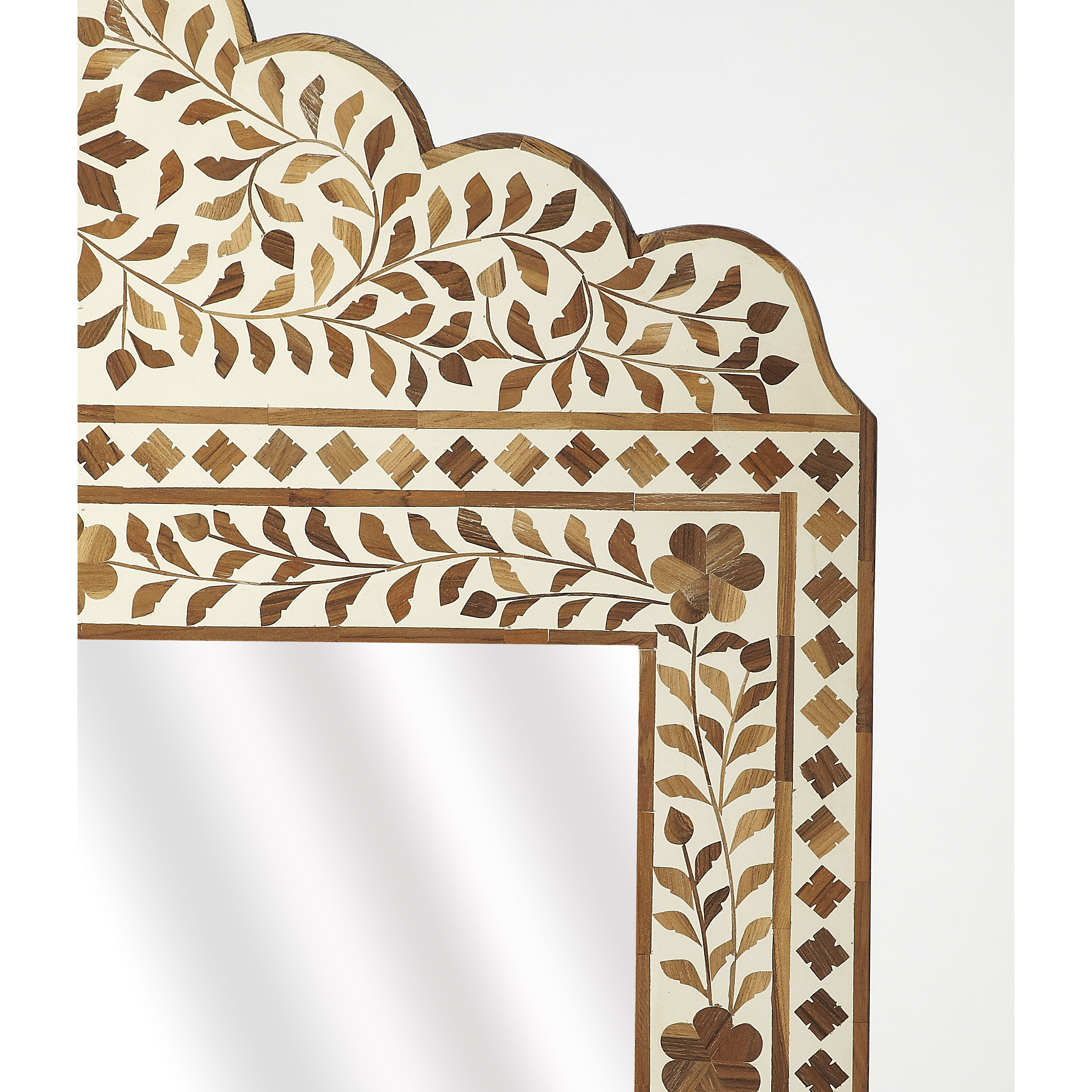 Bone Inlay Vivienne  50 X 28 inch Wood & Bone Inlay Mirror