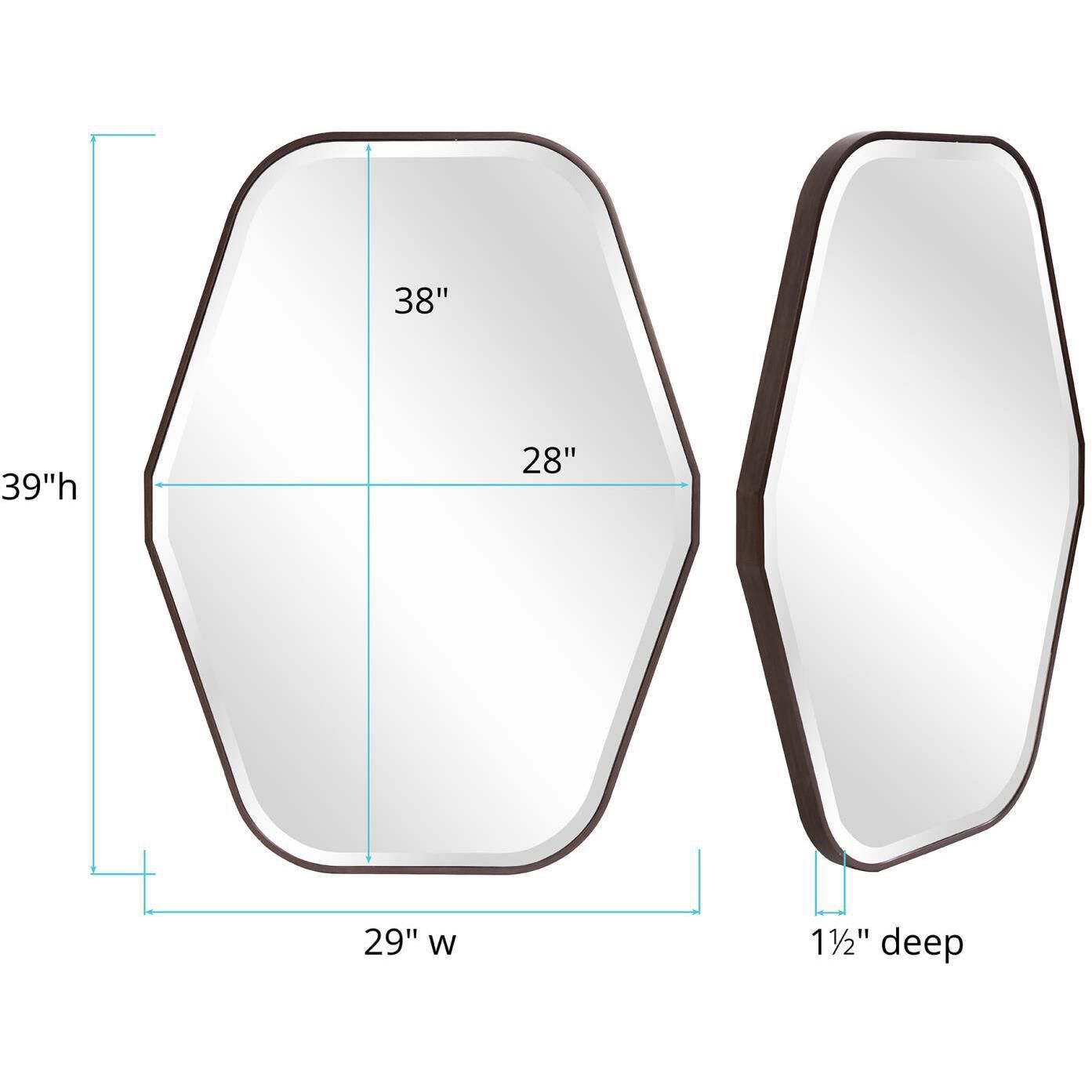Delmar 39 X 29 inch Espresso Mirror