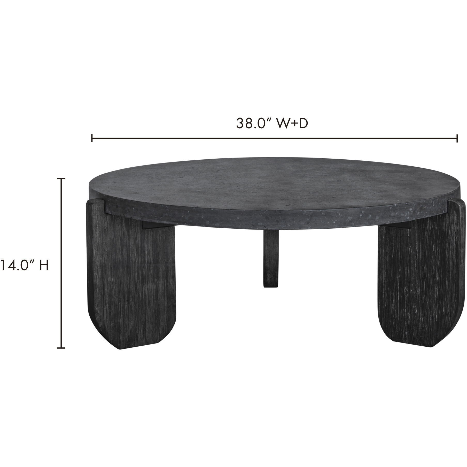 Wunder 36.5 X 36.5 inch Black Coffee Table
