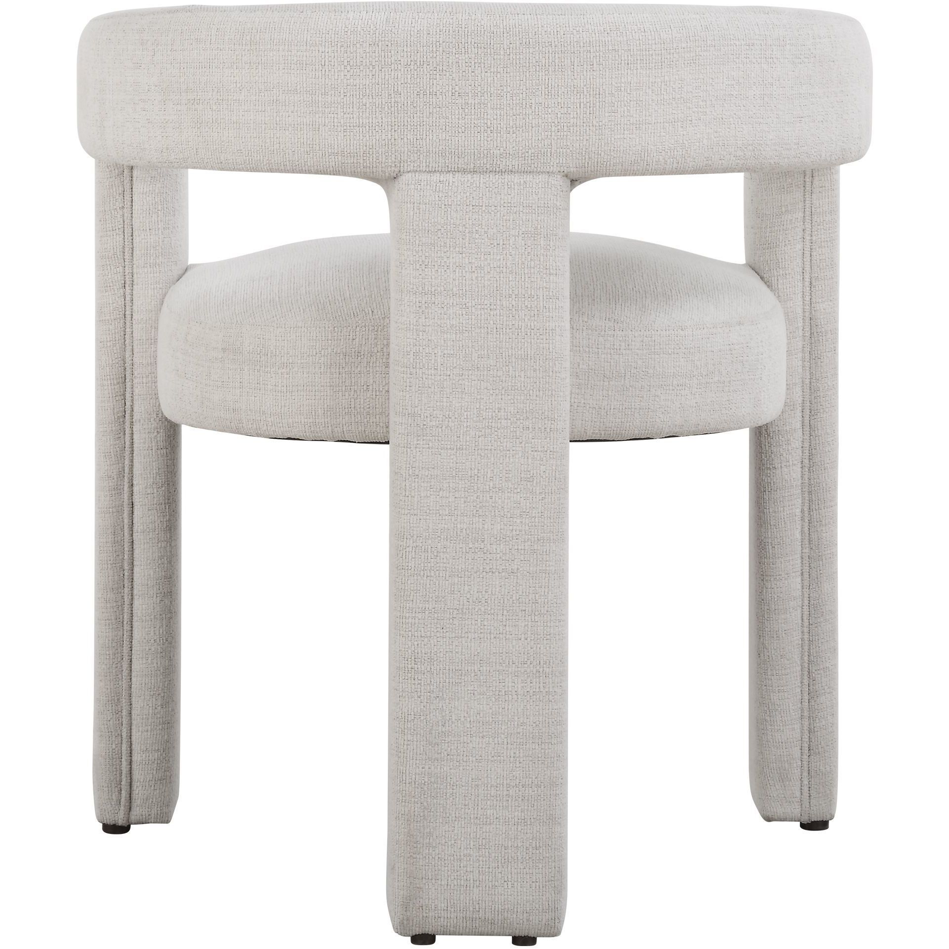 Perspective Ecru Polyester Fabric Dining Chair