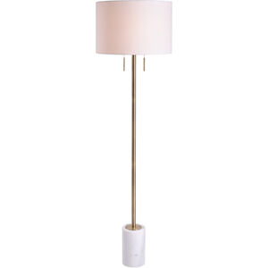 Polar 19 inch 60.00 watt Antique Brass Floor Lamp Portable Light