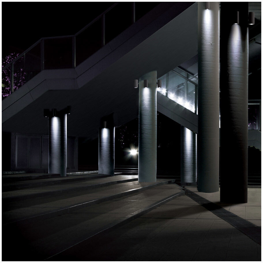 Tube Arch LED 4.88 inch Black Sconce Wall Light in Spot, 90, 2700K, Straight Up/Down