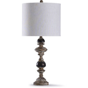 Bishop 13 inch 150 watt Weathered Natural and Cream Table Lamp Portable Light
