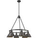 Yep Orwell 29 inch 60.00 watt Matte Black Chandelier Ceiling Light in Rubbed Bronze