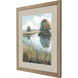 Riverside View Blue and Green and Teal and White Framed Art