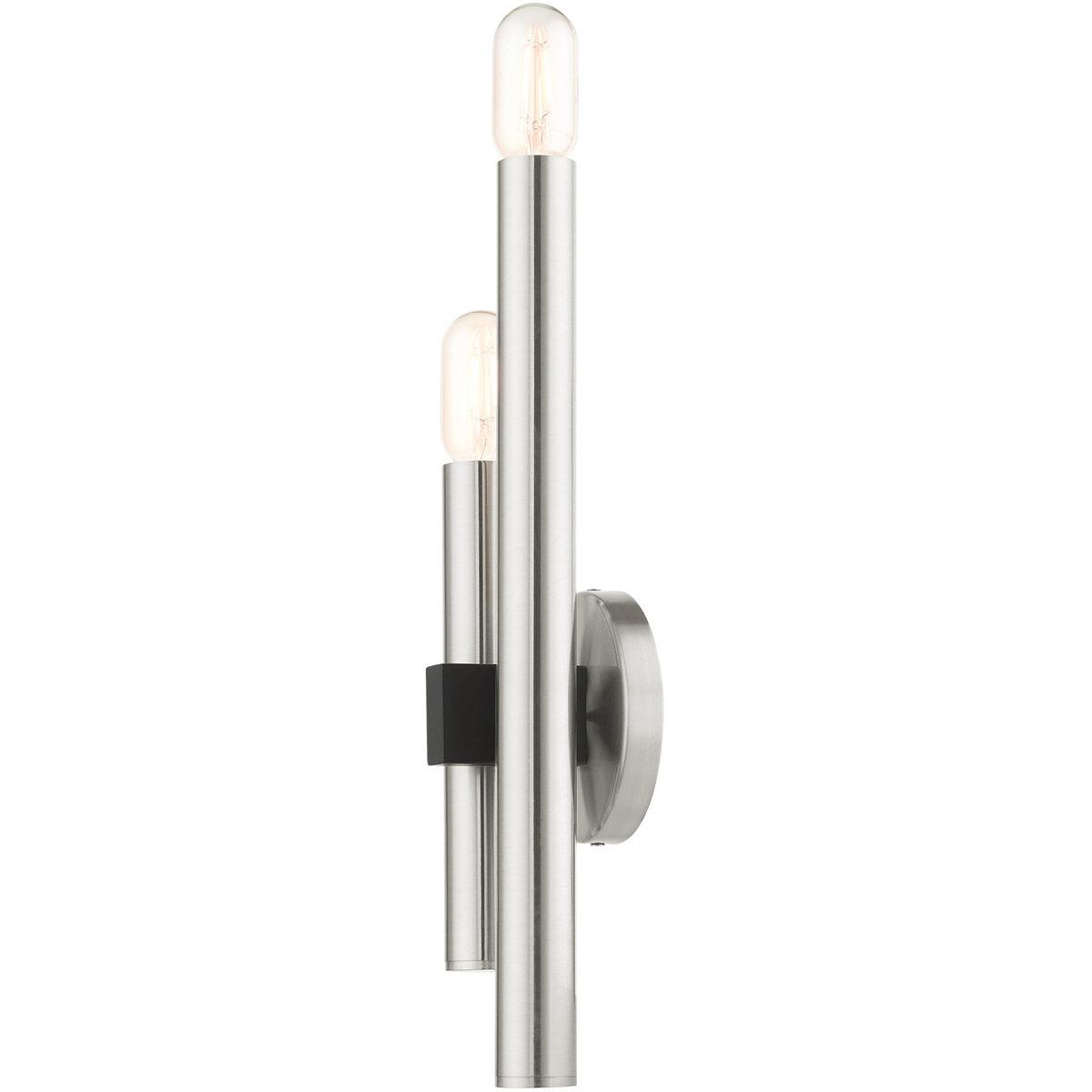 Helsinki 2 Light 5 inch Brushed Nickel ADA ADA Double Sconce Wall Light