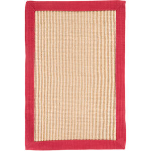 Soho 36 X 24 inch Brown and Red Area Rug, Jute