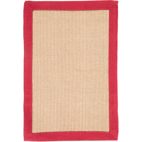 Soho 120 X 96 inch Brown and Red Area Rug, Jute