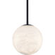 Pisces 1 Light 8 inch Black Mini Pendant Ceiling Light in 4000K