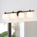 Valentina 4 Light 30 inch Matte Black Vanity Light Wall Light