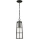 Helix 1 Light 6 inch Black Outdoor Chain Mount Ceiling Fixture