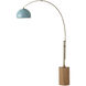 Tambo 92 inch 14 watt Weathered Brass and Light Wood Arc Floor Lamp Portable Light