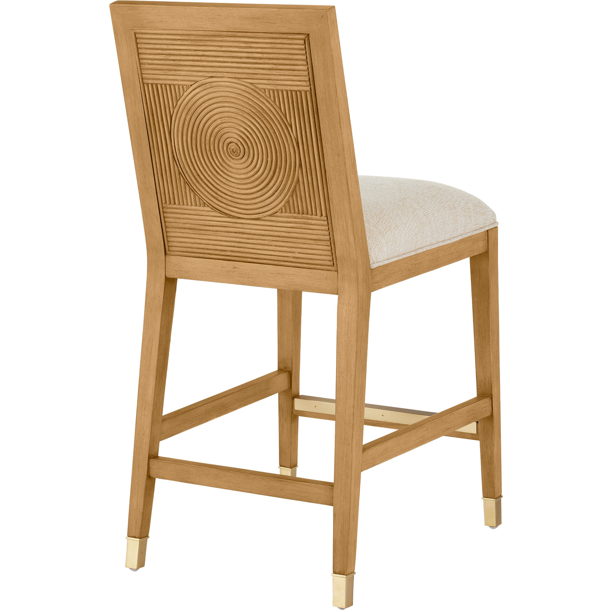 Santos 40 inch Sea Sand/UV Liller Malt/Satin Brass Counter Stool