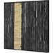 Stripe Wood Black with Gold Dimensional Wall Art
