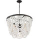 Bohemian 5 Light 24 inch Grecian White with Oil Rubbed Bronze Chandelier Ceiling Light