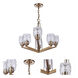 Guiding Star 6 Light 22.63 inch Satin Brass Chandelier Ceiling Light