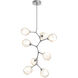 Gem LED 30 inch Classic Silver Chandelier Ceiling Light, Modern Vine