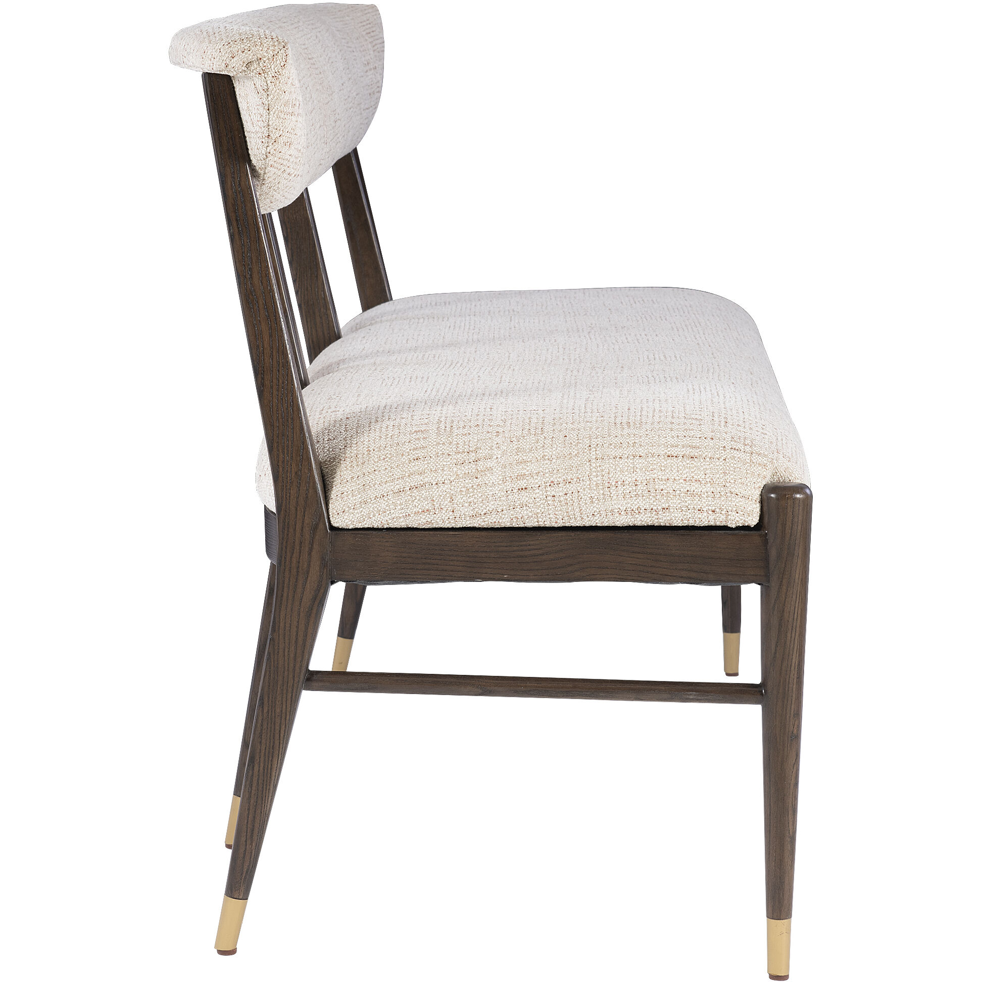 Arlan Coffee Brown/Antique Brass Bench