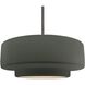 Radiance LED 16.25 inch Brushed Nickel and Pewter Green Pendant Ceiling Light