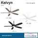 Kelvyn 52 inch Brushed Nickel with Silver Blades Indoor Ceiling Fan in Brushed Nickel/Silver