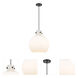 Newton Sphere 1 Light 14 inch Matte Black Pendant Ceiling Light in Matte White Glass