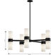 Delgada 10 Light 36 inch Dark Matte Black Chandelier Ceiling Light