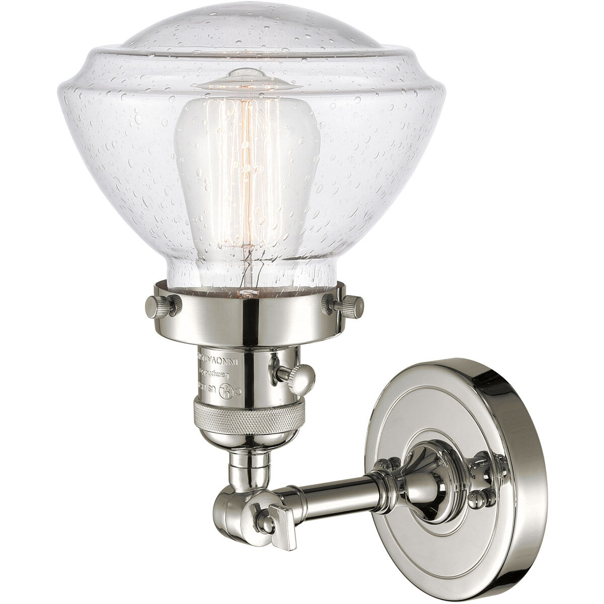 Franklin Restoration Olean LED 7 inch Polished Nickel Sconce Wall Light, Franklin Restoration