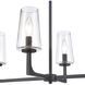Fitzroy 6 Light 36 inch Matte Black Linear Chandelier Ceiling Light