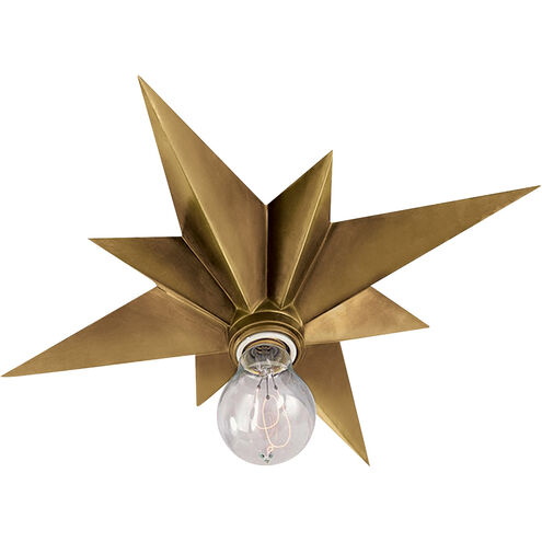 Eric Cohler Star 1 Light 14.5 inch Hand-Rubbed Antique Brass Flush Mount Ceiling Light