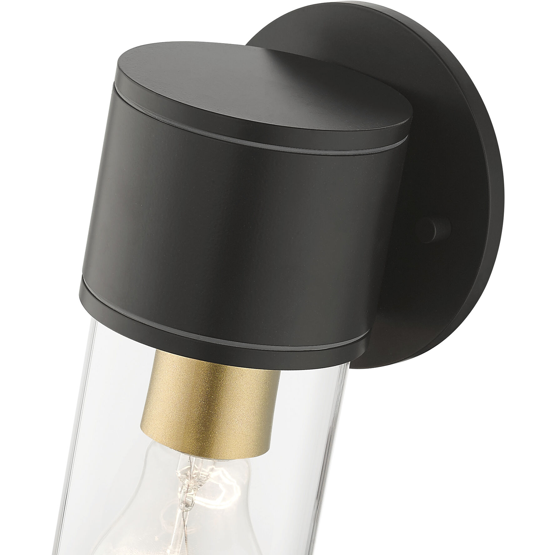 Atlantic 1 Light 4.5 inch Bronze with Antique Gold Finish Accents ADA Outdoor Small ADA Wall Lantern Wall Light