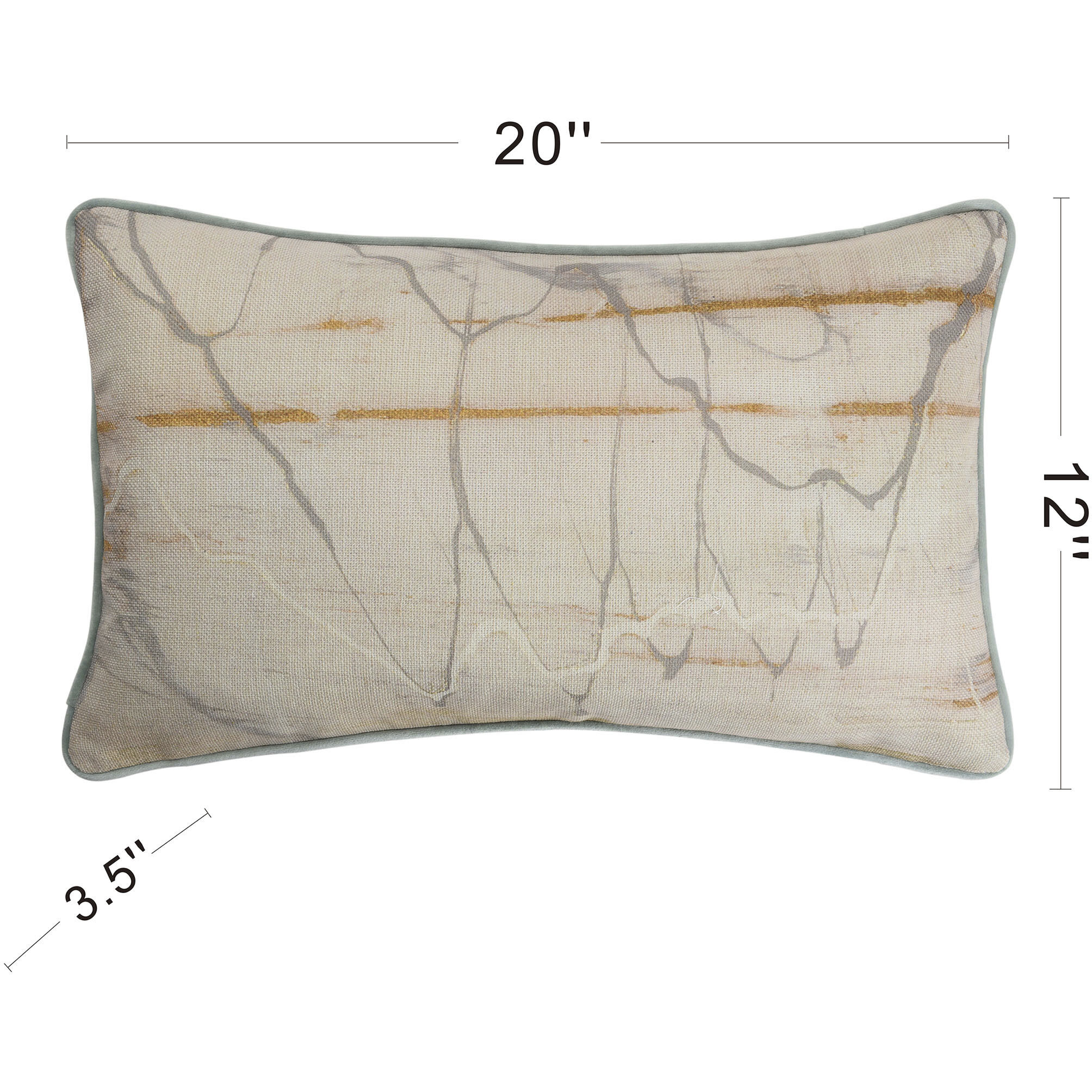 Amy 20 X 5 inch Multi - Beige and Brown Pillow