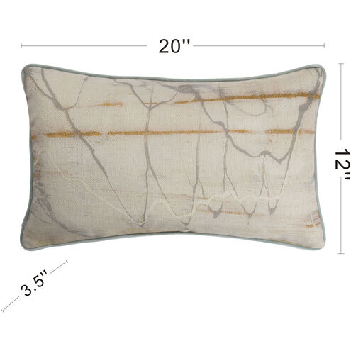 Amy 20 X 5 inch Multi - Beige and Brown Pillow