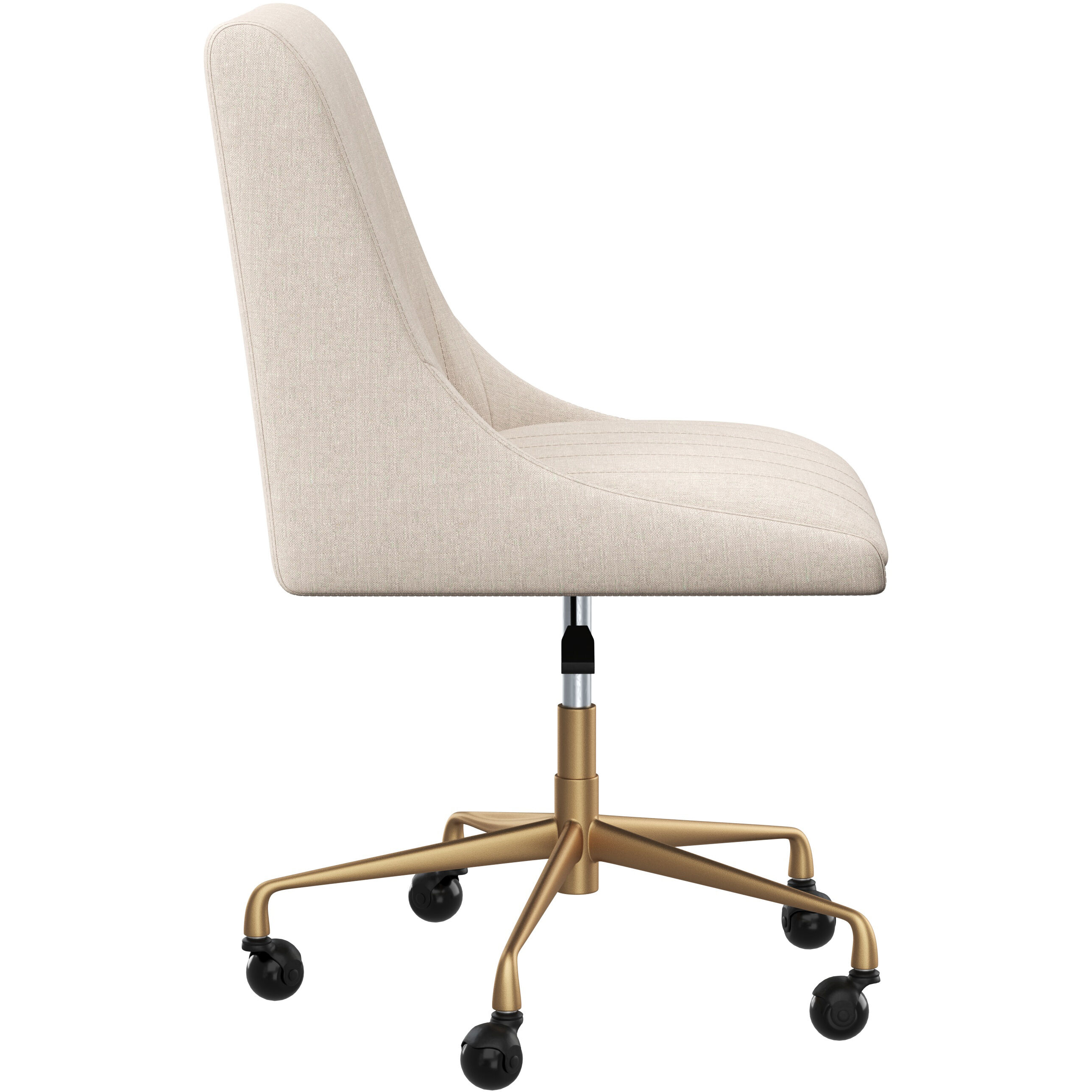 Halden Beige Linen Office Chair