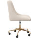 Halden Beige Linen Office Chair