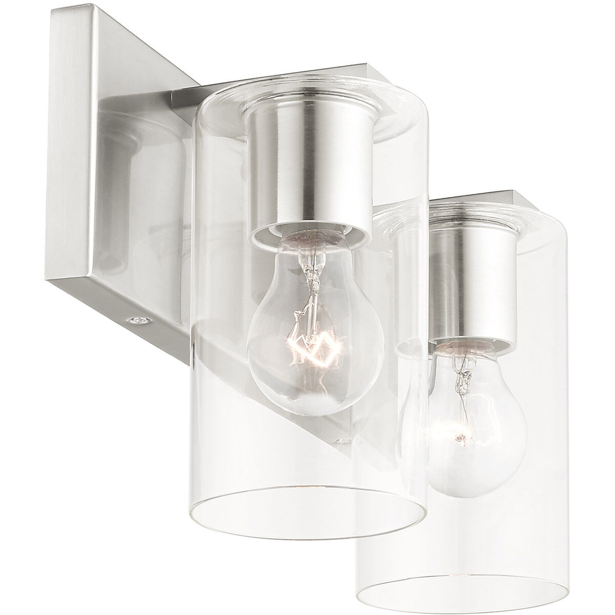 Zurich 2 Light 15 inch Brushed Nickel Vanity Sconce Wall Light