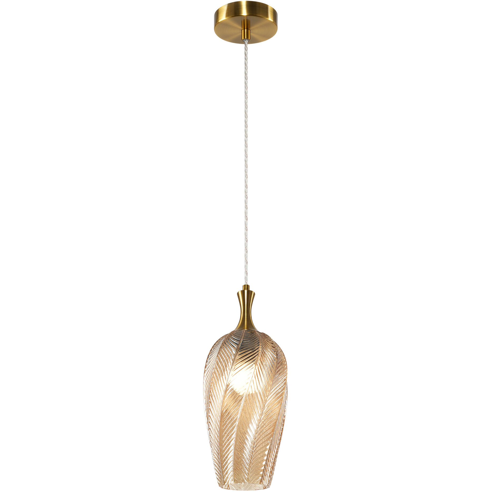 Eesha 1 Light 6.25 inch Aged Gold Brass and Amber Pendant Ceiling Light
