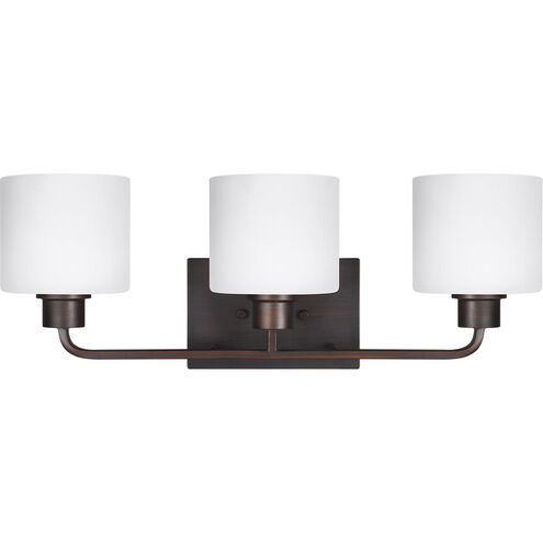 Canfield 3 Light 23.13 inch Bronze Wall Bath Fixture Wall Light