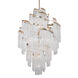 Mont Blanc 25 Light 44.5 inch Modern Silver Leaf Chandelier Ceiling Light