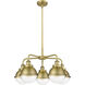 Ballston Urban 5 Light 24.5 inch Brushed Brass Chandelier Ceiling Light in Brushed Brass and Clear