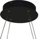 Luka LED 24 inch Black Dining Chandelier Ceiling Light in Brushed Gold