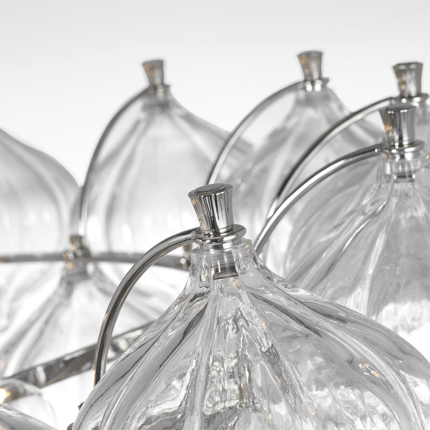 Julie Neill Caselli LED 35.5 inch Polished Nickel Basket Chandelier Ceiling Light