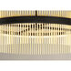 Chimes LED 23.75 inch Black and Satin Brass Single Pendant Ceiling Light