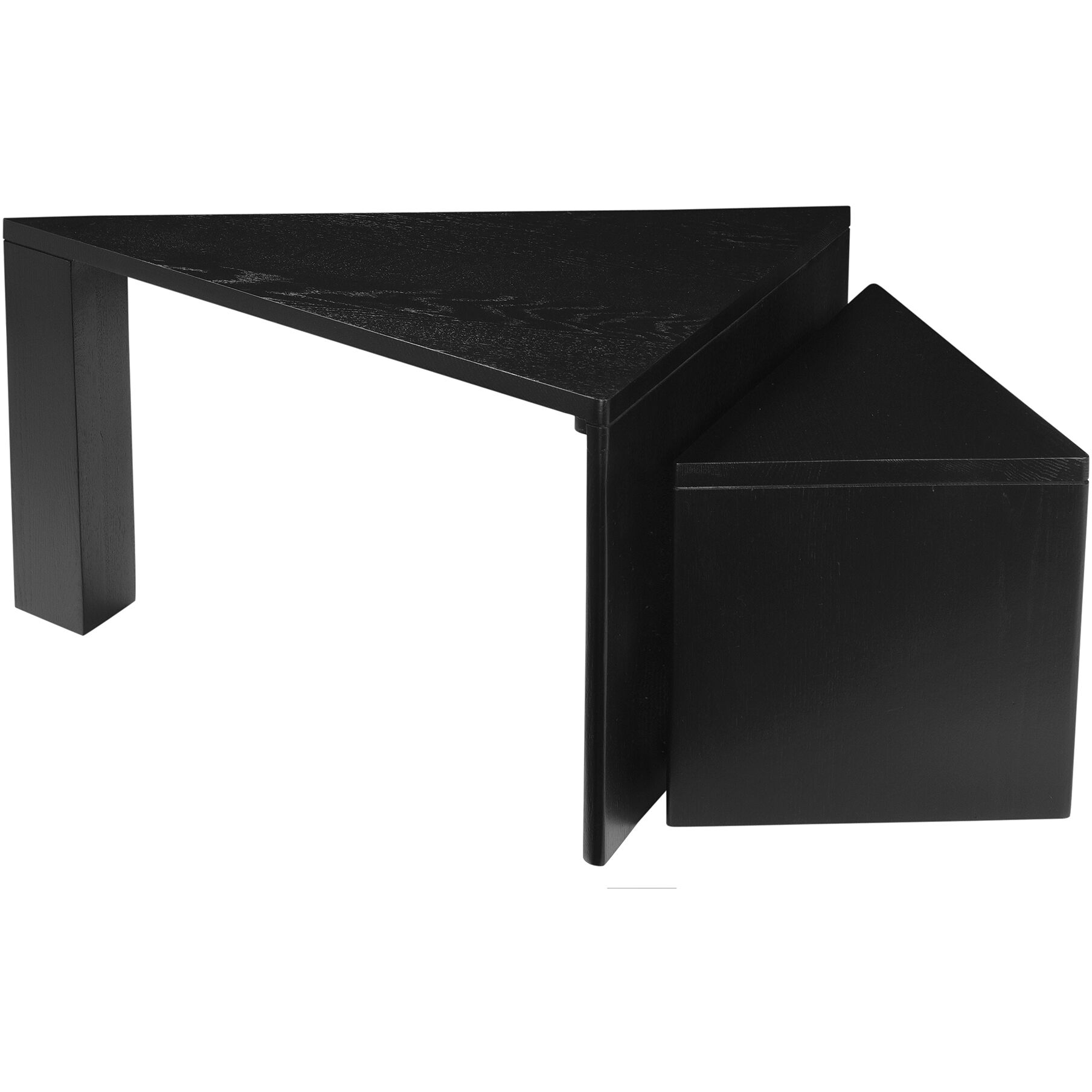 Aton 30 X 30 inch Black Coffee Table, Nesting