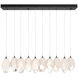 Chrysalis 10 Light 9.8 inch Black Pendant Ceiling Light in White Crystal, Large