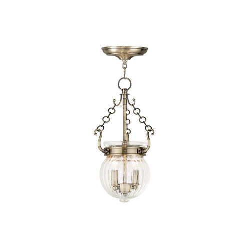 Everett 2 Light 8.5 inch Antique Brass Pendant Ceiling Light