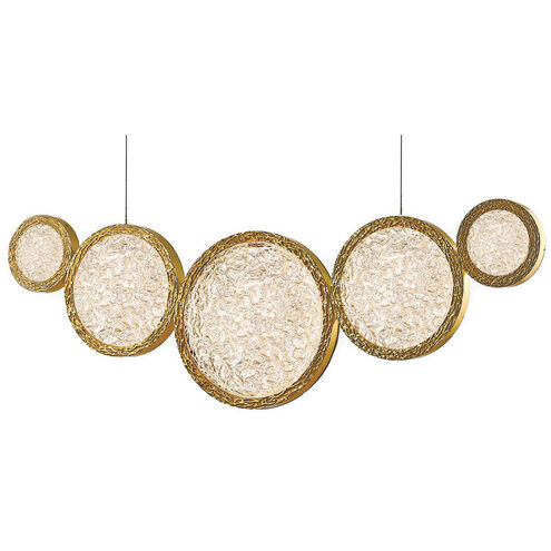 Bottega LED 2 inch Polished Brass Hanging Chandelier Ceiling Light