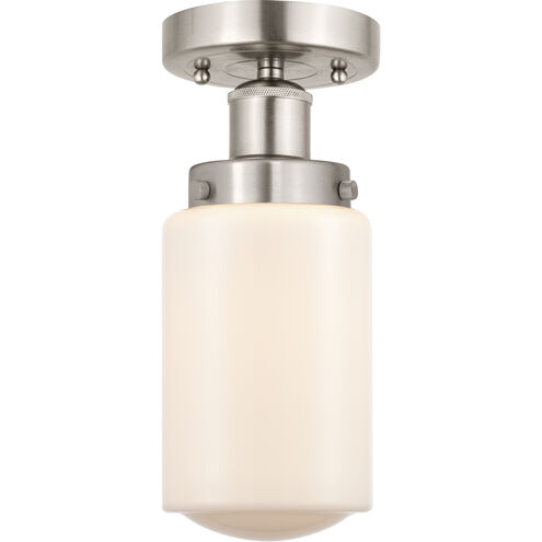 Dover 1 Light 6.5 inch Brushed Satin Nickel Semi-Flush Mount Ceiling Light