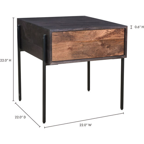 Tobin 22 X 22 inch Brown Side Table